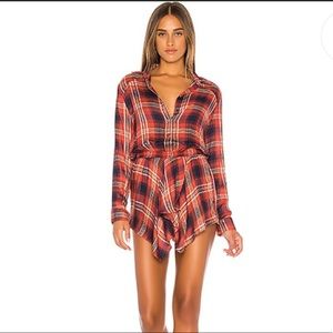 Blue life Revolve plaid romper sold out